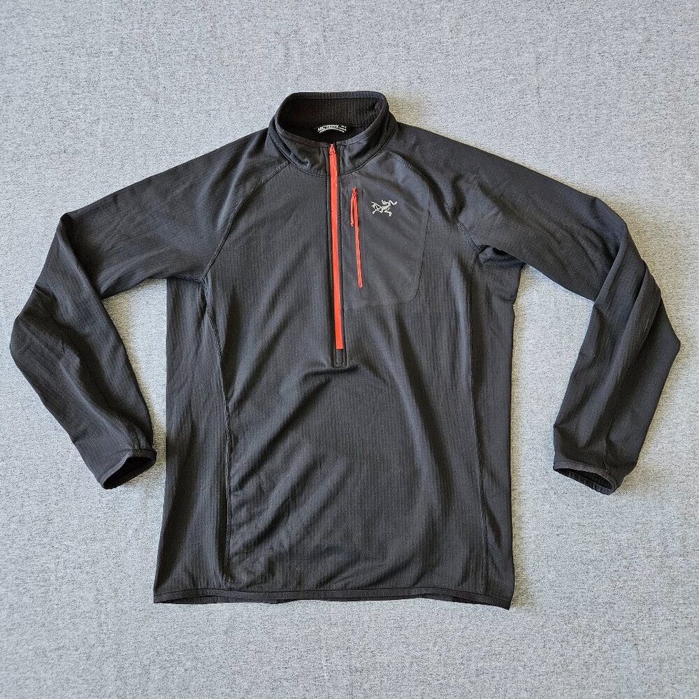 Arc’teryx Men's 1/2 Zip Konseal Pullover Hoody Jacket Dark Gray Size Large
